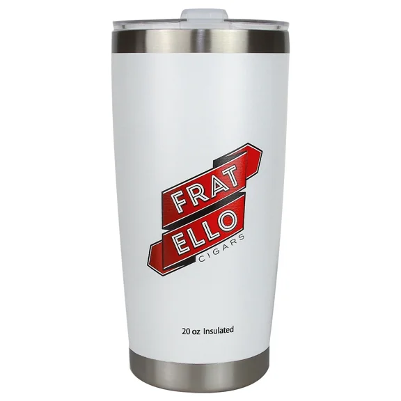 Fratello Double Wall Tumbler (20-Oz)- White