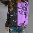 thumbnail image 1 of Pulls Pulls pulls Décontractés Vêtements de Mode d'Automne Confortables 2023 Femmes Manches Occasionnels Halloween Impression Col Rond Pull Pull Tunique Tops, 1 of 5