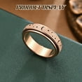 thumbnail image 6 of BESTSKY Spinner Ring,Smooth-Rotating Fidget Ring,Stainless Steel Fidget Ring Women,Hollow Matte Finish Stress Relief Gifts for Women,Rose Gold, 6 of 7