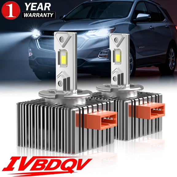 For Chevrolet Equinox 2018-2021 LED Headlight Kit D5S High/Low Beam, 120W 500% Brightness, 6000K Cool White, Replace HID, 2PCS