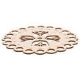 thumbnail image 4 of WRISTBIQUE Wooden Embroidery Floss Holder with Hollow Pattern, Thread Winding Plate for Sewing and Craft Storage, 4 of 8