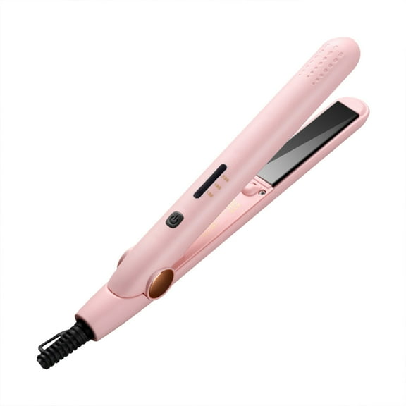 Beastres Straight & Curler,Hair Straightener Wet And Dry Hair Straightener Splint LED Digital Display Negative Ion Type Air Bangs Curling Straight Hair Clip,Pink