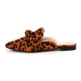 thumbnail image 3 of Women Mules Comfortable Slip On Pointed Toe Mules For Women Flats with Knot,Leopard 8, 3 of 4
