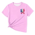 thumbnail image 6 of SXcggal Girls Short Sleeve Shirts Kids Summer Tops Crewneck Tees 3 13 Years Cute Fashionable Casual Girl Top, 6 of 6