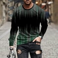thumbnail image 1 of Men Casual Round Neck Long Sleeve Pullover Printed T-Shirt Blouse Tops, 1 of 1