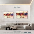 thumbnail image 4 of Elephant Stock Dallas Skyline Colors Wall Art - Horizontal Multi Panel Canvas - Living Room Wall Decor - City Multi Panel - Beige And Blue Decor - 65" x 42", 4 of 8