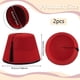 thumbnail image 2 of Paquete de 2 sombreros fez turcos rojos de fieltro y poliéster con borla negra, sombrero tradicional marroquí para fiestas temáticas, disfraces y eventos culturales., 2 of 5