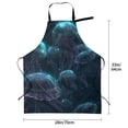thumbnail image 5 of Picia Ice blue light spot jellyfish Waterproof Apron for Unisex Adult - Adjustable Bib Apron with Pockets, Ideal for Cooking, Gardening, Painting, and Household Chores, 5 of 9