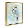 thumbnail image 3 of Stupell Industries Modern Soft Blue Complex Abstraction Gold Floating Frame Canvas Art, 18 x 18, by June Erica Vess, 3 of 8