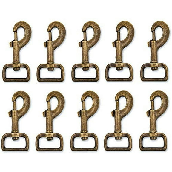 Mandala Crafts Swivel Snap Hooks Heavy Duty Trigger Clip Clasps for Dog Leashes, Bags, Backpacks, Straps, Harnesses, 10 Pieces