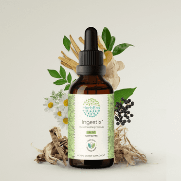 Ingestix Alcohol-FREE Extract Tincture. Throat Soothing Formula 2 oz