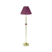 ORE international, Inc. 60"H Burgundy Ceramic/Brass Floor Lamp