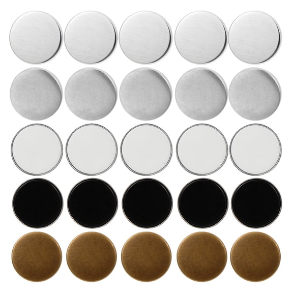 OUNONA 20Pcs Universal Alloy Detachable Jeans Button Nail Free Removable Waist Buckle Assorted Colors