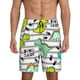 thumbnail image 1 of Fotbe Funny Dinosaurs on Stripes Pantalones Cortos de Pijama para Hombre, Ropa de Dormir, Pantalones de Pijama Cortos para Hombre-Medium, 1 of 6