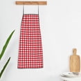 thumbnail image 3 of Goofa Bib Apron, Unisex Aprons Adjustable Waterdrop Resistant Cooking Kitchen Apron for Chef, Red Checkboard Pattern Apron Bulk, 3 of 5