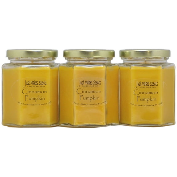 Cinnamon Pumpkin 3-Pack Candle 8 oz -Just Makes Scents Candles & Gifts