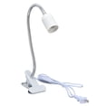 thumbnail image 2 of Support de Lampe de Table Blanc E27 E26 Clip Réglable Matériau Durable à 360 Degrés 100-240V, 2 of 8