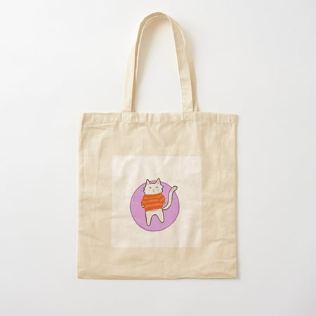 Cat Wearing A Sweater Cotton Tote Bag Canvas Tote Bag  Family Gift For Mother  Her