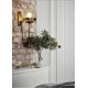 thumbnail image 3 of Creative Iron Wall Lamp, Brown Glass Lampshade, Metal Wall Lamp, Bedroom, Living Room for Living Room, Dining Room, Hallway, Black (No Bulb), 3 of 4