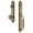 Vintage Brass, variant on Grandeur Arc C Grip Single Cylinder Handleset with Soleil Knob