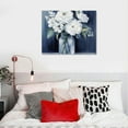 thumbnail image 4 of Nawypu  Indigo Bouquet Canvas Wall Decor by Artist Nan for Living Room, Bedroom, Bathroom, Kitchen, Office, Bar, Dining &amp; Guest Room - Ready to Hang - 20x16 inch, 4 of 4