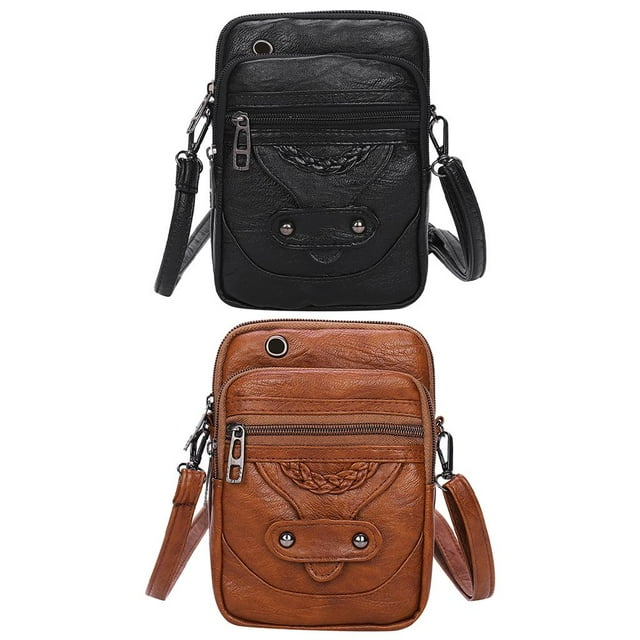 Bolso de telefono celular jinwen bandolera de material cuero PU femenino moderno