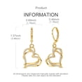 thumbnail image 2 of MULA Gold Plated Love Entanglement Hook Earrings 925 Sterling Silver Sparkling 5A Zircon Jewelry Gift for Her, 2 of 6