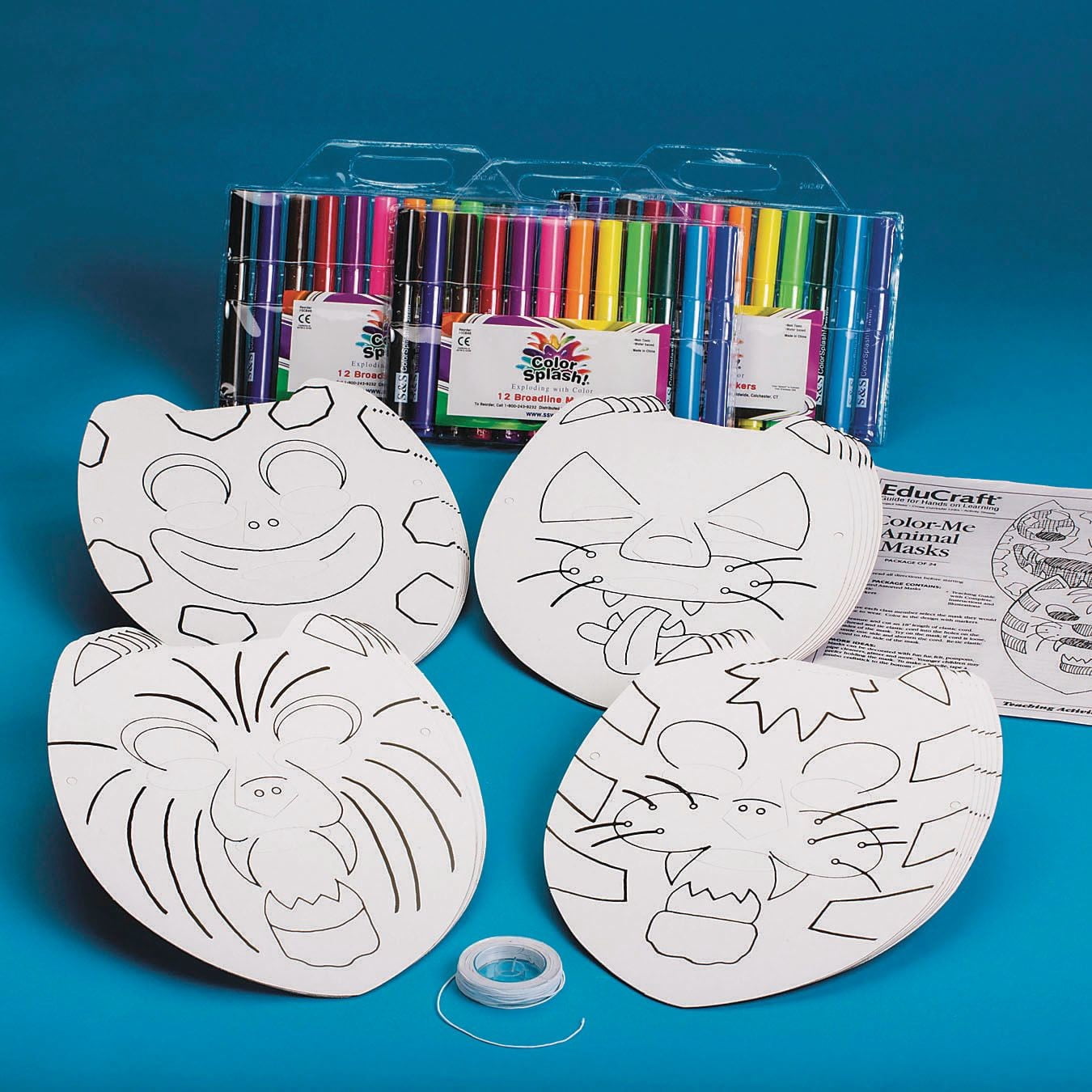Animal Masks Craft Kit (Pack of 24)