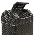 thumbnail image 6 of happimess Darla 14.27-Gallon All-Weather Wicker/Metal Swing Top Hideaway Outdoor Trash Can for Package Delivery, Patio Furniture, Cushions, Gardening Tools, Pool Supplies, Brown, HPM1201A, 6 of 9