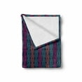 thumbnail image 2 of Bohemian Stripe Soft Flannel Fleece Throw Blanket, Modern Boho Combined Style Geometrical Vivid Deco Design, Cozy Plush for Indoor and Outdoor Use, 50" x 70", Hot Pink Aqua, by Ambesonne, 2 of 6
