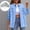 Sky Blue women loose fit blazer a1, variant on Loose Fit Long Sleeve Hooded Blazer for Women, Casual Open Front Button Down Jacket, Soft Solid Basic Layer for Fall Winter Office Daily Wear, Sky Blue M