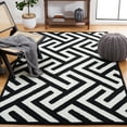 thumbnail image 2 of SAFAVIEH Four Seasons Mihail Geometric Area Rug, Ivory/Black, 3'6" x 5'6", 2 of 9