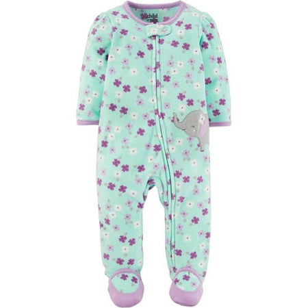 Newborn Baby Girl Microfleece Zip Up Sleep 'N Play - Walmart.com