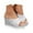 Silver, variant on Platform Wedges Heels for Women Slip on Peep Toe High Heel Sandals Summer Pumps Shoes