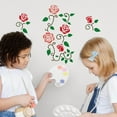 thumbnail image 5 of Large Plastic Reusable Drawing Painting Stencils Templates for Painting on Scrapbook Fabric Tiles Floor Furniture Wood Square Rose Pattern 300x300mm, 5 of 9