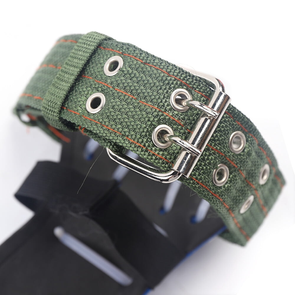 Adjust Tree/Pole Climbing Spike Set 2 Gear Safety Belt Rope Lanyard w/ Carabiner