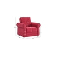 thumbnail image 4 of Ottomanson Convertible Accent Armchair with Hidden Storage, Firm Comfort Seating, Burgundy, 4 of 4