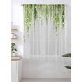 thumbnail image 2 of Sheer Curtains 72 Inches Long, Sage Green Semi Sheer Curtains Light Filtering Window Treatment, Summer Botanical Leaves Watercolor Privacy Voile Drapes for Living Room Bedroom 52x72 Inch, 2 of 7