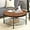 Dark Red Brown, variant on Round Coffee Table, Rustic Wood Surface Top & Sturdy Metal Legs Industrial Sofa Table for Living Room Natural End Table Modern Design Home Furniture with Storage Open Shelf(Dark Red Brown)
