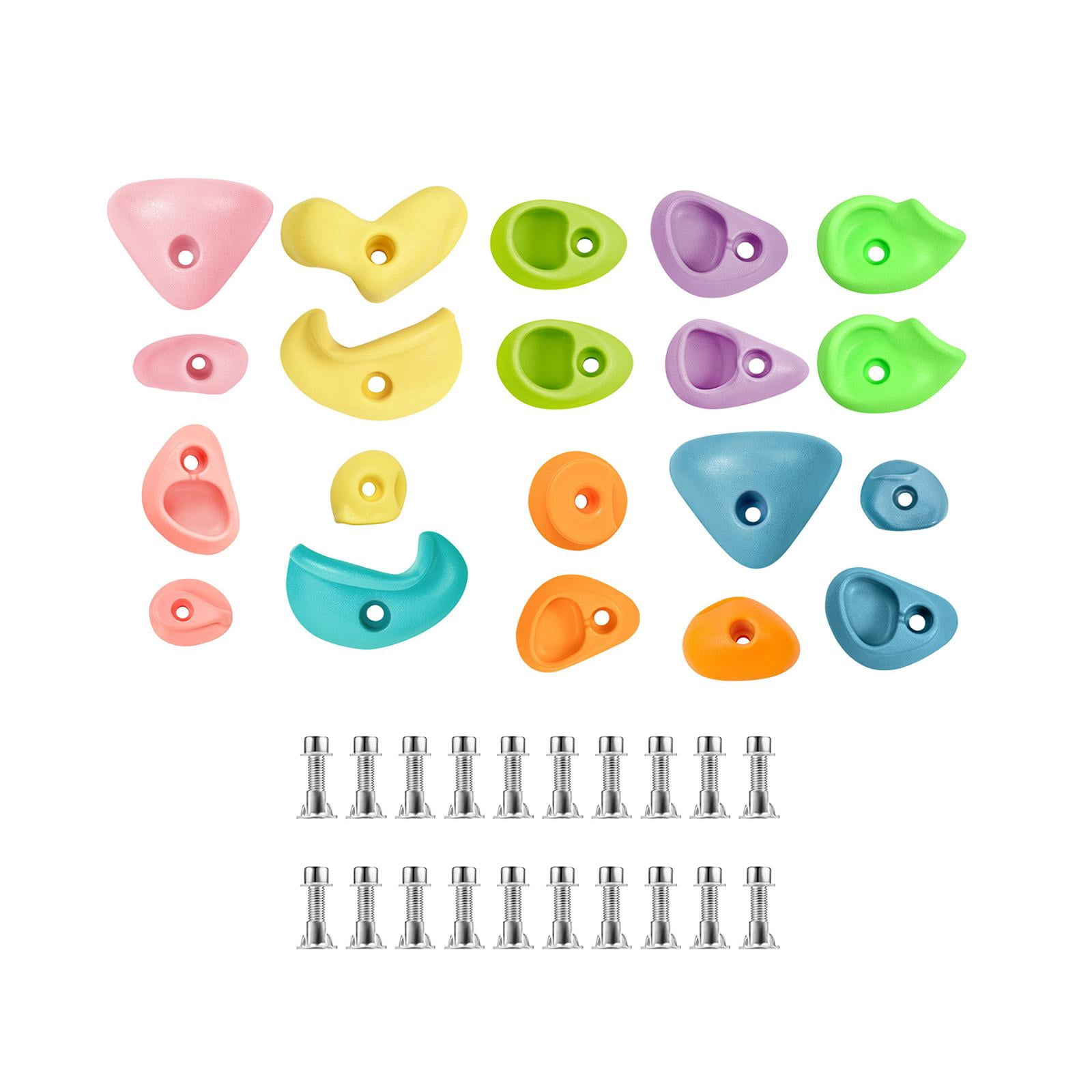 figatia Rock Climbing Holds Climbing ,Holds Stone Fun Multi Colored Climbing Rock Wall Grips for Playground Indoor Rock Climbing Wall
