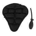 thumbnail image 1 of Housse de siège de vélo gonflable, absorbant les chocs, confortable, antidérapante, imperméable, pliable, avec gonfleur, pour hommes et femmes, noire, 1 of 4
