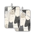 thumbnail image 7 of Yayeee Pot Holders Kitchen Heat Resistant with Pocket 7"x9.8" Cotton Oven Cooking Hot Pads, White Cute Cats, 7 of 7