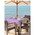 thumbnail image 2 of Purple Easter Outdoor Tablecloth - 54x54 Inch Square Dining Table Cover, Spring Cartoon Bunny Colorful Eggs Wood Grain Waterproof Outdoor Table Cloth with Umbrella Hole & Zipper for Picnic/Patio, 2 of 7
