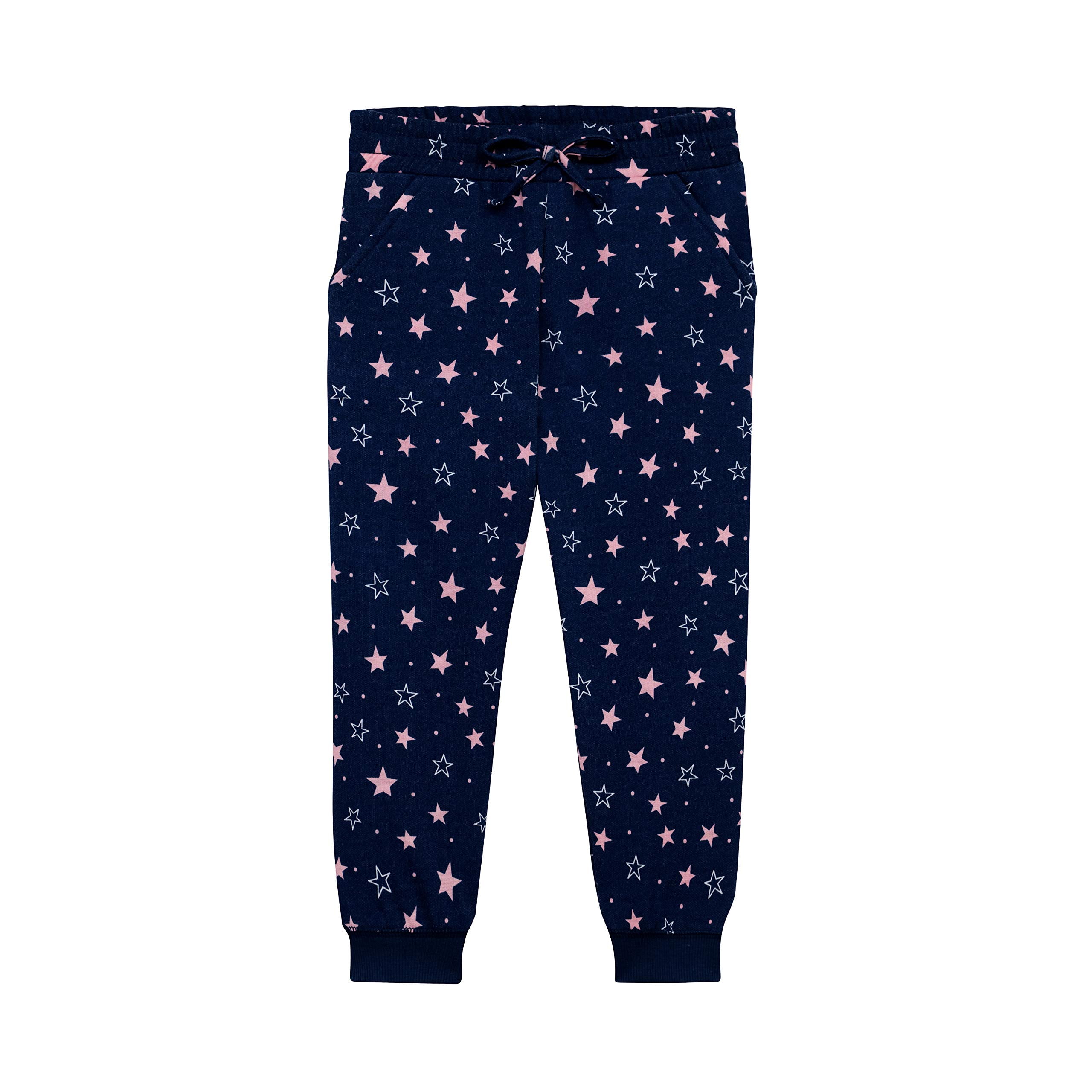 BTween Kids Girl's Fashion Stretch Waist Ultra Soft Jogger Pants Set - 3 Pack Bundle