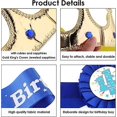 thumbnail image 2 of combinaison De Couronne De Roi D'anniversaire Pour Garons (bleu), Ceinture, Drapeau Et Pingles Boutons Pour Garons D'anniversaire - Dcoration De, 2 of 5