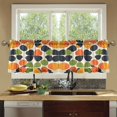 thumbnail image 4 of Yayeee Kitchen Curtains Tier Set of 2 Light Filtering 57"x24" Over Sink Window Panels, Black Clover Pattern, 4 of 7