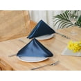 thumbnail image 6 of REGALWOVEN Satin Napkins Set of 6 Cloth Napkins for Dinner Table Blue 20"x20", 6 of 6