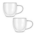thumbnail image 1 of Double Layer Cup Glass Mugs Double-Layer 250ML Milk Juice Borosilicate Transparent Cups, 1 of 4