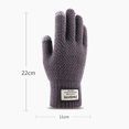 thumbnail image 1 of Guantes Pantalla táctil Elástico Hombre Punto Hombre Invierno Cálido Manopla (Gris) 2pcs Sywqhk Para Estrenar, 1 of 9