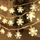thumbnail image 1 of Luces navideñas CESOF de 20 pies y 40 LED en forma de copo de nieve, color blanco cálido, 1 of 6